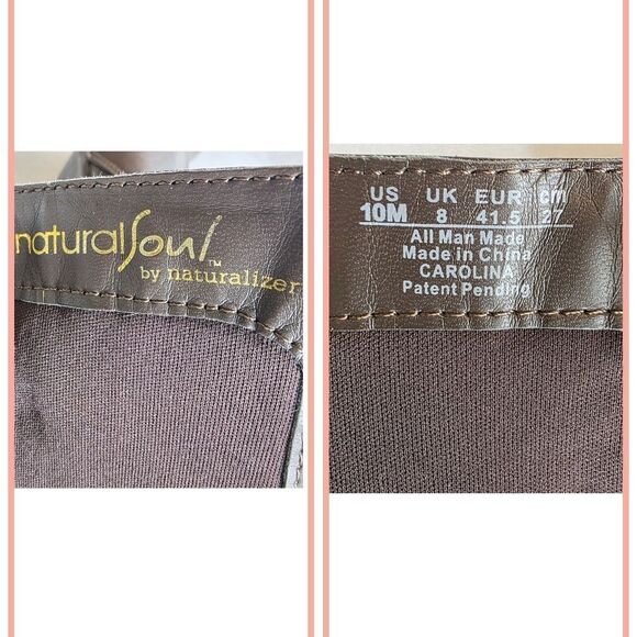 Natural Soul by Naturalizer Women's Brown Leather Boots Size 10 - Picture 5 of 17